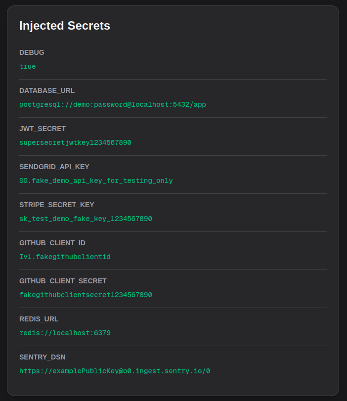 server rendered secrets